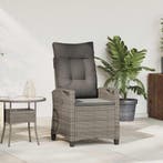 vidaXL Verstelbare tuinstoel Grijs en Donkergrijs 56 x 60 x, Tuin en Terras, Tuinstoelen, Verzenden, Nieuw, Rotan
