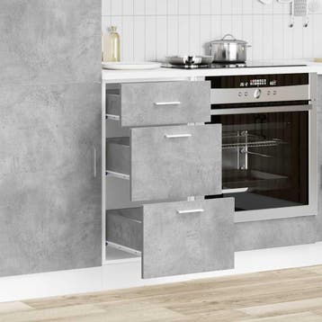 vidaXL Onderkast Lyon 40x46x81,5 cm bewerkt hout betongrijs, Huis en Inrichting, Keuken | Keukenelementen, Verzenden, Nieuw, Grijs