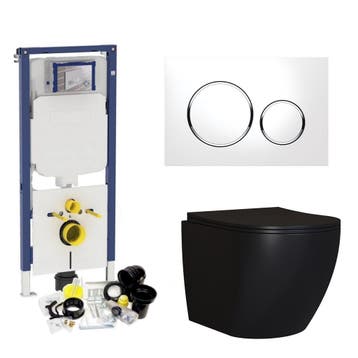 Geberit Sigma 8 (UP720) Toiletset set65 Mudo Rimless Mat, Ophalen of Verzenden, Nieuw