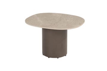 4 Seasons Salontafel Sofie Keramiek 50x60 cm. - zand/terre, Verzenden, Nieuw, Rond, Overige materialen