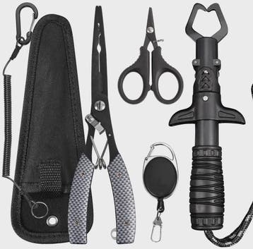 Multifunctionele Visset: RVS Pliers, Lijnknipper & Fish Grip, Verzenden, Nieuw
