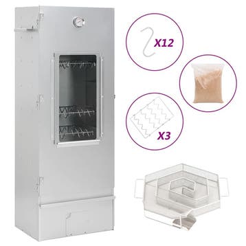 vidaXL BBQ-rookoven met koude rookgenerator gegalvaniseerd, Verzenden, Nieuw