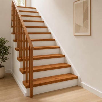 vidaXL Trap Tread 12 st 120 x 30 x 2 cm Bruin Massief, Doe-het-zelf en Verbouw, Verzenden, Nieuw