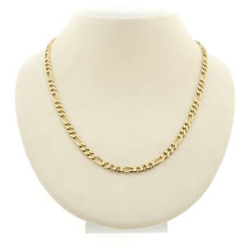Gouden Figaro schakelketting, Ophalen of Verzenden, Gebruikt, Overige kleuren, Goud