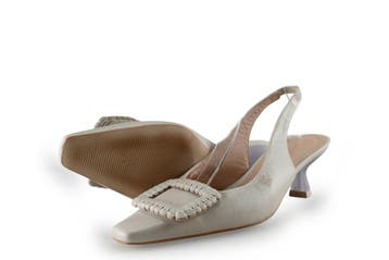 Zinda Slingbacks in maat 38 Wit, Verzenden, Wit, Zo goed als nieuw, Zinda