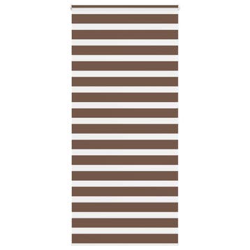 vidaXL Zebra rolgordijn 110x200 cm stofbreedte 105,9cm, Verzenden, Nieuw, Bruin