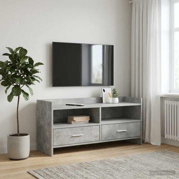 vidaXL TV-kast 100 x 33 x 47 cm Betongrijs Bewerkt hout, Minder dan 50 cm, Verzenden, Nieuw, Minder dan 100 cm