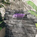 vidaXL Watervaloverlaat met RGB LEDs 45 cm roestvrij staal, Tuin en Terras, Waterpartijen en Fonteinen, Verzenden, Nieuw
