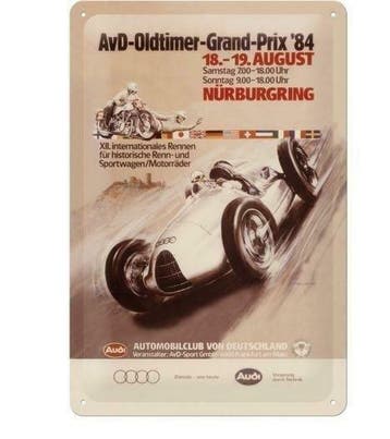 AvD-Oldtimer-Grand-Prix '84 reclamebord, Verzamelen, Verzenden, Nieuw