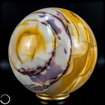 Zeldzame natuurlijke topkwaliteit mookaïet Sphere- 1581.33 g