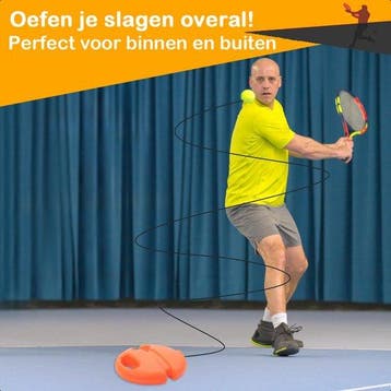 2dekans | Tennispaal – Tennistrainer – Set Met Elastiek En, Sport en Fitness, Tennis, Ophalen of Verzenden, Zo goed als nieuw