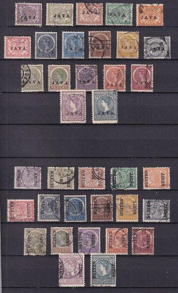Nederlands-Indië 1908/1938 - 4 betere series, Gestempeld