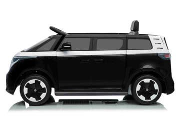 Kinderauto zwart, Volkswagen iD BUZZZ, 12V, RC, 1jr garantie, Ophalen of Verzenden, Nieuw