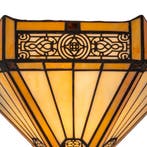 Tiffany wandlamp – Geometrisch patroon &amp; warme gloed – B, Huis en Inrichting, Lampen | Wandlampen, Verzenden, Nieuw