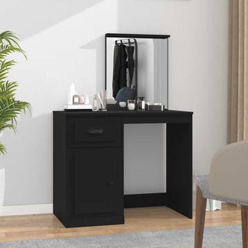 vidaXL Kaptafel met spiegel 90x50x132,5 cm bewerkt hout, Verzenden, Nieuw