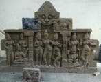 Buddha tempel muur borobudur yogyakarta indonesia. boeddha, Ophalen of Verzenden, Nieuw, Steen, Boeddhabeeld