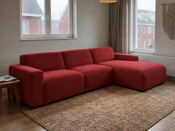 Loungebank Delft - loungebanken - Rood, Huis en Inrichting, Nieuw, 150 cm of meer, Stof, 300 cm of meer