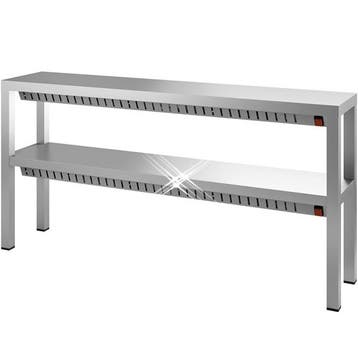 Rvs etagère verwarmd 2 hoog 1000x300x700 mm, Verzenden, Nieuw in verpakking