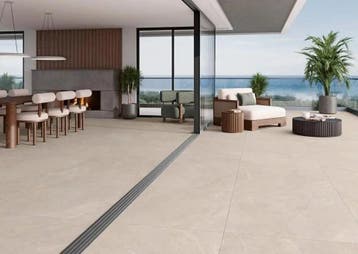 Vloertegel/Wandtegel Beige 100x100cm (Vloeren), Doe-het-zelf en Verbouw, Tegels, 60 cm of meer, Nieuw, Ophalen of Verzenden, 10 m² of meer