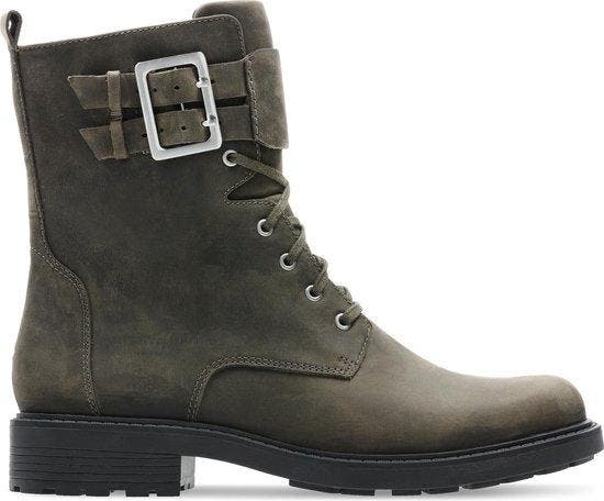 Clarks Orinoco2 Lace Dames Laarzen - 37 - Dark Olive Lea, Kleding | Dames, Schoenen, Verzenden
