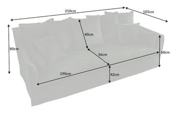 Bank Heaven 3-zits 210cm donkergroen fluweel/ 40833, Ophalen of Verzenden, Nieuw