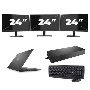 Dell Latitude 3590 -   i3-7e  8GB  - 256GB  + 3x 24 inch ., Computers en Software, Windows Laptops, 7e Generatie, Verzenden, 8 GB
