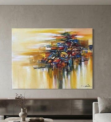 Hoàng Vn Hp (1983) - Escale Dorée 60 80 cm, Antiek en Kunst