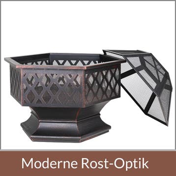 Vuurkorf Zeshoekig incl Deksel (Barbecue-Vuurkorf), Verzenden, Nieuw