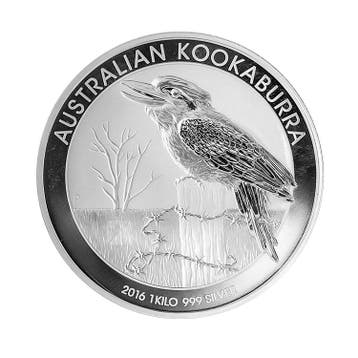 1 kilo zilveren Kookaburra munt 2016, Postzegels en Munten, Edelmetalen en Baren, Verzenden