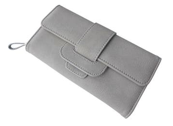 ZILOU Clutch Overslagportemonnee Portefeuille Grijs [TIP!], Verzenden, Nieuw, Grijs, Overige merken