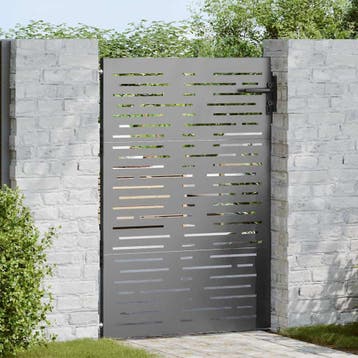 vidaXL Tuinpoort met slot Zwart 85 x 125 cm Poedergecoat, Tuin en Terras, Tuinpoorten, Verzenden, Nieuw