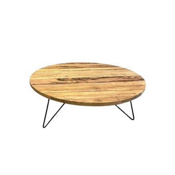 Robuuste salontafel rond 100 cm, Ophalen of Verzenden, Nieuw, Rond, Teakhout