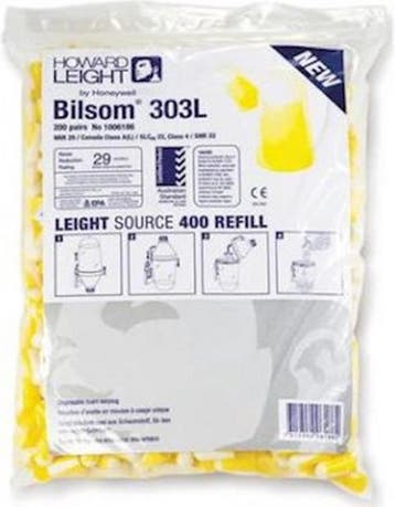 Howard Leight Bilsom 303L oordoppen navulling á 200 paar, Nieuw