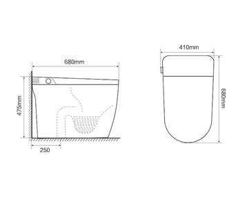 SALE - Smart 68 - Glans wit - Slimme toiletset -, Ophalen of Verzenden, Nieuw