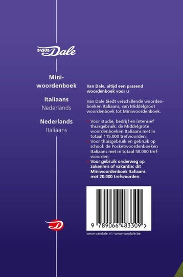 Van Dale Miniwoordenboek Italiaans 9789066483309, Boeken, Woordenboeken, Verzenden, Gelezen
