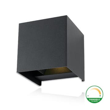 LED CUBE | THEBE | 2x3W | DIM TO WARM | GRIJS, Nieuw