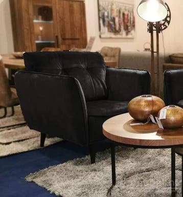 Fauteuil Akker - fauteuils - Zwart, Nieuw, Zwart, Stof