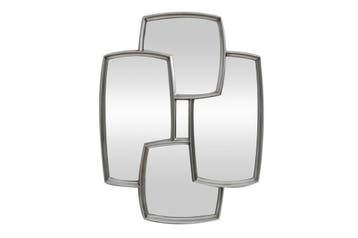 Wandspiegel QUADRA 90 cm zilver - 48191, Huis en Inrichting, Woonaccessoires | Spiegels, Ophalen of Verzenden, Nieuw