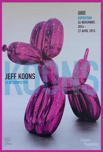 Jeff Koons - Affiche originale dexposition - La