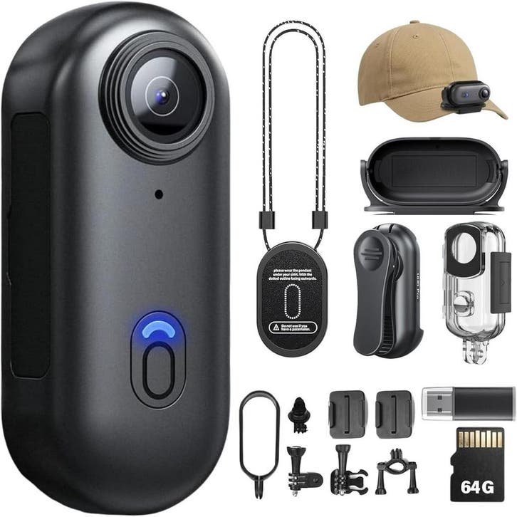 Bodycam 4K Zwart 64GB | Retourdeal 43% Korting, Audio, Tv en Foto, Actiecamera's, Nieuw, Overige merken, Ophalen of Verzenden