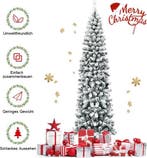 2dekans | Coast Besneeuwde Slim Kunstkerstboom Wit/Groen –, Ophalen of Verzenden, Zo goed als nieuw