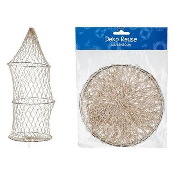 Decoratie Visnet Visfuik met 3 ringen 50*15 cm, Ophalen of Verzenden, Nieuw