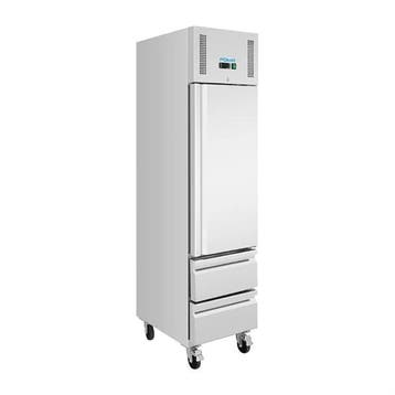 Koelkast | 1 deur | 2 laden | 292L | RVS | +2°C tot +8°C.., Zakelijke goederen, Horeca | Keukenapparatuur, Verzenden, Nieuw in verpakking