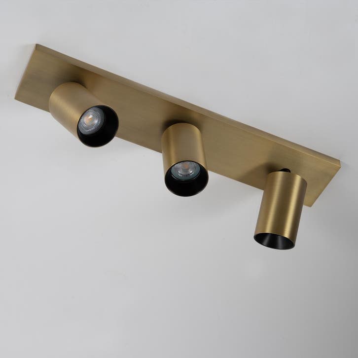 Lynn 3 Opbouwspot Messing Binnenverlichting Spots opbouw, Huis en Inrichting, Lampen | Spots, Verzenden