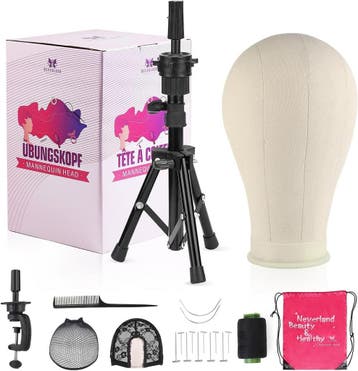 Pruikenkop met Statief 58cm | Retourdeal 52% Korting, Komt aan huis, Bruidskapsels