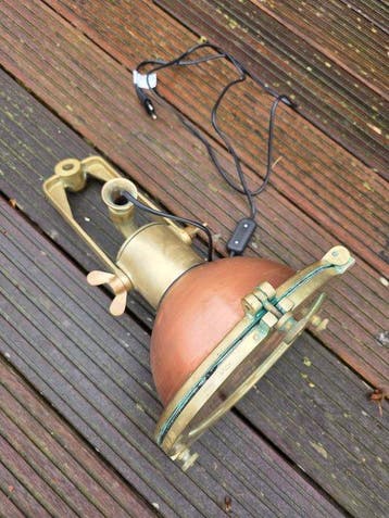Ships lamp, Decorative ships lamp - Messing, Koper, Glas