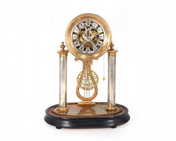 Skeletklok - Antiek - Verguld brons - 1850-1900