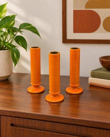 Vaas - Keramiek - Drie mid century keramische vazen