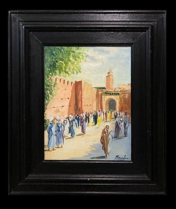École Orientaliste (c. 1960) - Bab-al-Mansour, Antiek en Kunst, Kunst | Schilderijen | Klassiek