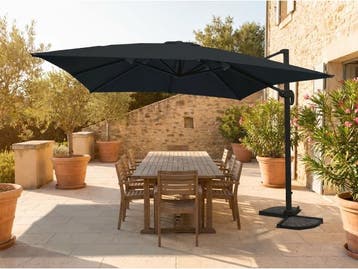 Veiling - Hangende parasol zwart 300x300cm, Nieuw